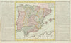 'De L'Espagne Divisée par Provinces' by J-B.L. Clouet. Iberia Spain 1750 map