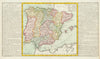 'De L'Espagne Divisée par Provinces' by J-B.L. Clouet. Spain Iberia 1787 map