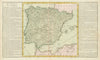 'De L'Espagne en General' by J-B.L. Clouet. Iberia Spain Portugal c1787 map