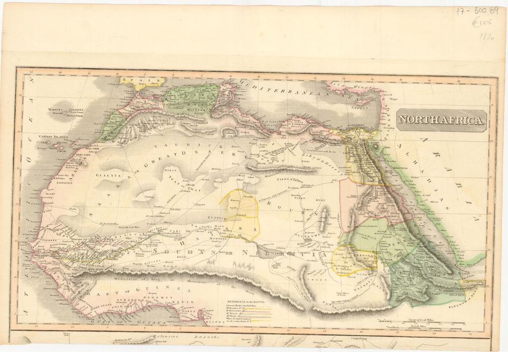  1830 old antique vintage map plan chart