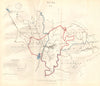 BURY town/borough plan. REFORM ACT. Heywood. Lancashire. DAWSON 1832 old map