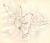 BURY town/borough plan. REFORM ACT. Heywood. Lancashire. DAWSON 1832 old map
