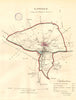 LINCOLN borough/town/city plan. REFORM ACT. Lincolnshire. DAWSON 1832 old map