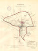 LINCOLN borough/town/city plan. REFORM ACT. Lincolnshire. DAWSON 1832 old map