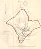 WIGAN town/borough plan for the REFORM ACT. Lancashire. DAWSON 1832 old map