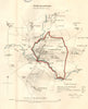 NORTHAMPTON town/borough plan & Wards. BOUNDARY REVIEW. DAWSON 1832 old map