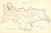 MORPETH town/borough plan. REFORM ACT. Bedlington Northumberland.DAWSON 1832 map