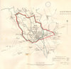 OXFORD borough/town/city plan. REFORM ACT. Oxfordshire. DAWSON 1832 old map