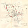 OXFORD borough/town/city plan. REFORM ACT. Oxfordshire. DAWSON 1832 old map