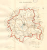 NEW WOODSTOCKtown/borough plan. REFORM ACT. Oxfordshire. DAWSON 1832 old map