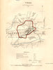 WELLS town/borough plan for the REFORM ACT. Coxley. Somerset. DAWSON 1832 map
