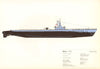 Balao (1942). American submarine. Hugh Evelyn 1970 old vintage print picture