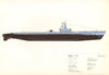 Balao (1942). American submarine. Hugh Evelyn 1970 old vintage print picture