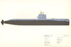 Nautilus (1954). American nuclear submarine. Hugh Evelyn 1970 old print