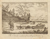 Ostiack method of travelling in winter. Ostyak, Siberia. Russia. BANKES 1789
