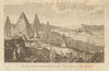 The Egyptian pyramids with a view of part of the Nile. BANKES 1789 old print