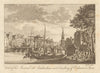 The Arsenal, Amsterdam. Landing ordnance stores. BANKES 1789 old antique print