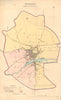 BEDFORD borough/town plan. BOUNDARY REVIEW. Bedfordshire. DAWSON 1837 old map