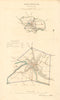 BRECKNOCK/BRECON borough/town plan. BOUNDARY REVIEW. Wales. DAWSON 1837 map