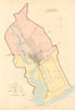 CARDIFF borough/town plan. BOUNDARY REVIEW. Wales. DAWSON 1837 old antique map
