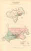 CARMARTHEN borough/town plan. BOUNDARY REVIEW. Wales. DAWSON 1837 old map