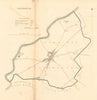 CLITHEROE town/borough plan. BOUNDARY REVIEW. Lancashire. DAWSON 1837 old map