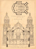 St Luke's Church Munich, Albert Schmidt Archt. Lukaskirche. Cross section 1899