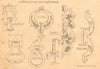 Iron work. Door Handle German 15C English 17C escutcheon candlestick 1899