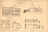 A Golf Club house by Tokio. Ground floor & first floor plan 1899 old print