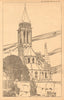 Eglise de Bretteville, Norrey, from the south east Apr 99. Calvados 1899 print
