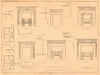 Old fireplaces, Dighton Street, Bristol. Gloucestershire 1899 print