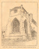 East End, Christ Church, Twynham, Hants. Hampshire 1900 old antique print