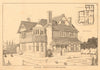 House, Weston-Super-Mare. Ground plan. Somerset 1900 old antique print picture