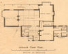 House, Croydon Road, Reigate. Ground floor plan. Surrey 1900 old antique print