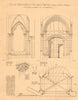 Eglise Bernieres, Calvados, France. West porch plan drawn by C.E. Varndell 1900