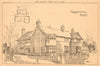 Villa residence, Benton. Ground floor plan. Newcastle-upon-Tyne 1900 old print