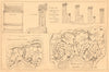 Design for choir stalls & litany desk by Agusta Trimmer 1901 old antique print