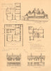 A villa to cost £1000. Perspective view & plan 1901 old antique print picture