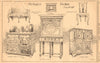 English furniture 17-18th Century Queen Anne settee chair Jacobean cabinet 1901