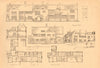 A Country Boarding School by Uno. Elevations, Ground & 1st floor plan 1901