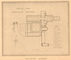 Reading Abbey. Ground plan of the Conventual building 1901 old antique print