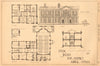 Sketch for district council offices. Ground & first floor plan, elevation 1902
