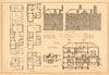 Design for an artist's town house. Floorplans & elevations 1902 old print