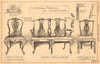 Chippendale furniture from Christies auctionrooms. Chair settee 1903 old print