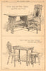 German furniture. Carved table chair stool late 16th early 17th century 1903
