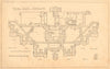 York City Asylum. Ground floor plan. Yorkshire 1903 old antique print picture