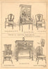 Furniture Albyn House Parsons Green Ewbank 18C arm chair highback wheelback 1904