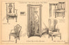 Furniture. Chippendale Hepplewhite Charles highback armchair Sheraton table 1904