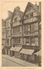 Old house in Caen. Calvados 1904 antique vintage print picture