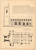 St Laurence Church, Norwich. Drawn by Frederic Saunders. Plan 1904 old print